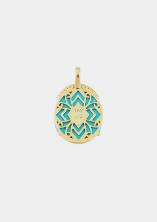 Natural Turquoise Ganesha Pendant